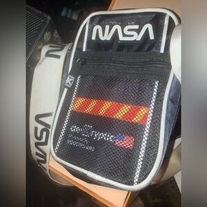 Nasa designer cross body sling back phone organizer full zip carry bag city pack